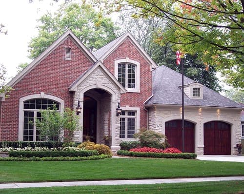 Brick-and-stone home in Grosse Pointe, MI